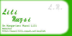 lili muzsi business card